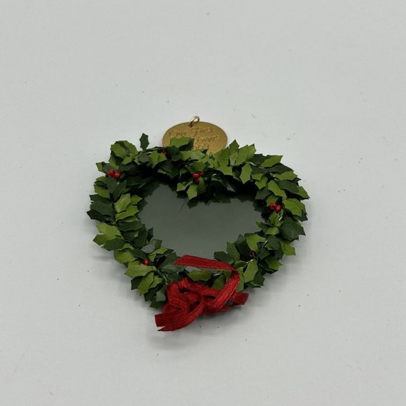 Hallmark Ornament Our First Christmas Wreath Heart * - Picture 10 of 12